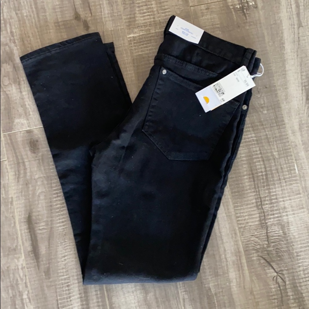 Men’s black jeans.